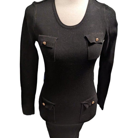 Hera Collection Tight Black Dress Size: Medium - Picture 4 of 7